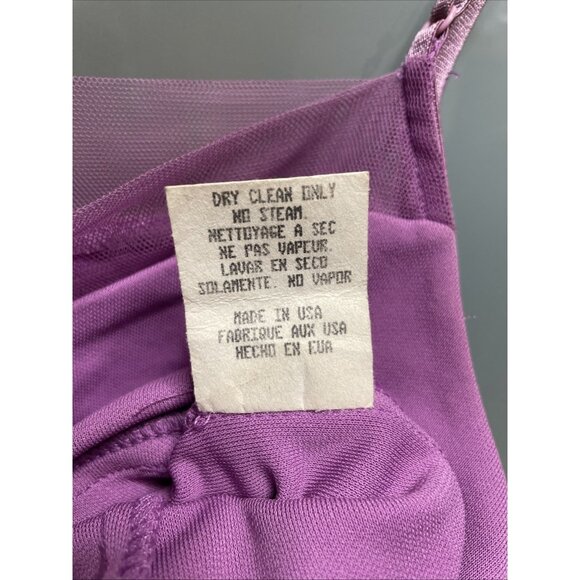 BCBG MaxAzria Vintage 90s Y2K Purple Chiffon Mesh Camisole Tank Top Blouse Sz S - Picture 7 of 7
